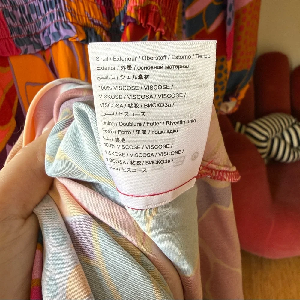 Farm Rio Floral Dots Midi Dress, size L - Picture 10 of 11